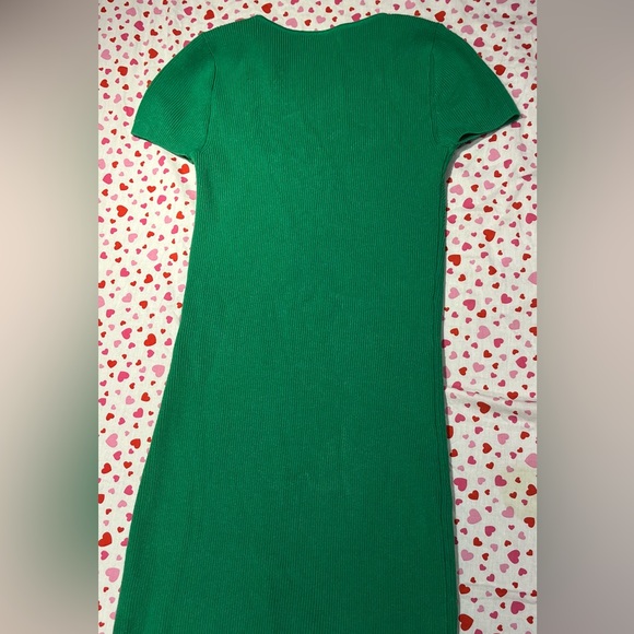 Green Babaton Aritzia sweetheart neck sweater dress ๐ in size XS - Picture 5 of 5